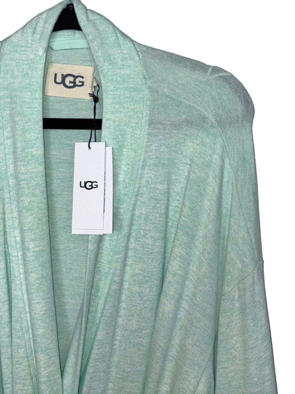 UGG Monrose Mint Green Three Quarter Sleeve Belted Robe - Size L - NWT